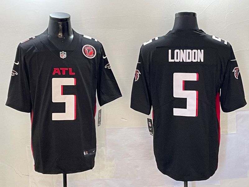 Men Atlanta Falcons #5 London Black Second generation 2024 Nike Limited NFL Jersey style 01081->baltimore ravens->NFL Jersey